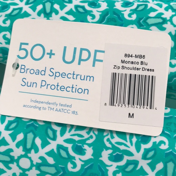 Cabana Life Monaco Blu Zip Shoulder Dress NWT Med - Picture 6 of 8